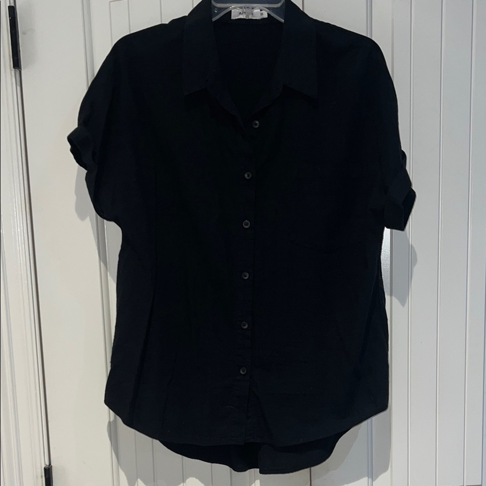 Black Button-Up Shirt size medium